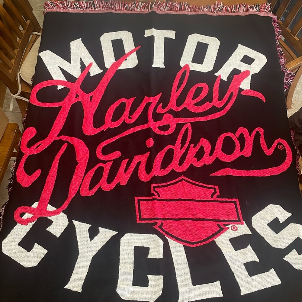 Harley Davidson Throw Blanket